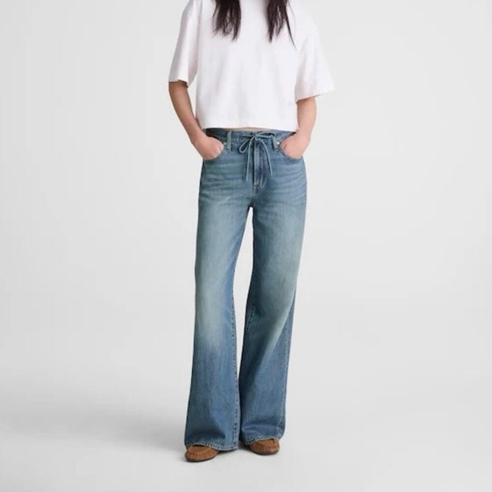 Madewell The Tall Ultimate Wide-Leg Jean In Airy Denim Pickett Wash Size 24 Tall